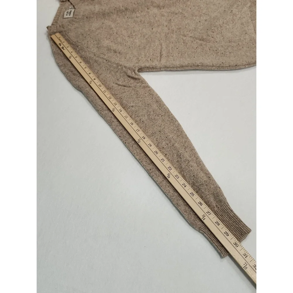 Flint and Tinder Huckberry Wool Sweater Mens M Beige 100% Extra Fine Merino Wool